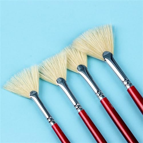 ERoomQ Oil Brush Fan Pen Oil Brush Gouache Watercolor Brush Set Art Acrylic Pen