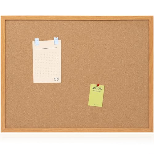 Board2by Cork Board Bulletin Board 24 x 36, Wood Framed Corkboard for Wall