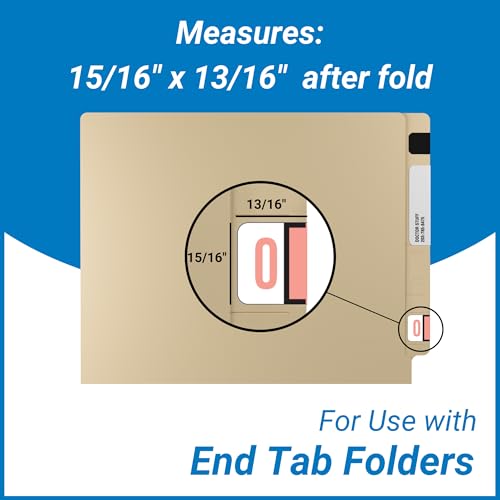 Doctor Stuff - File Folder Labels, Complete Set of Numbers 0-9, Jeter 6190 Match - JXNM Series Chart Stickers, 15/16" x 1-5/8", 1 Each of 10 Rolls, 500/Roll