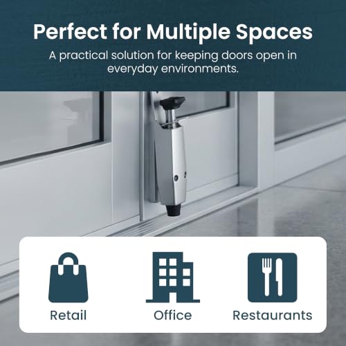 Pacific Doorware Step Down Door Stopper Heavy Duty, Aluminum, 6 Pack