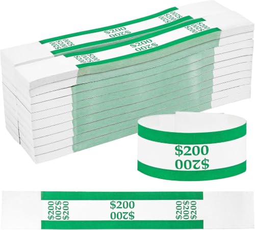 200$ Dollar Currency Straps,1000Pcs Green Money Bands,Currency