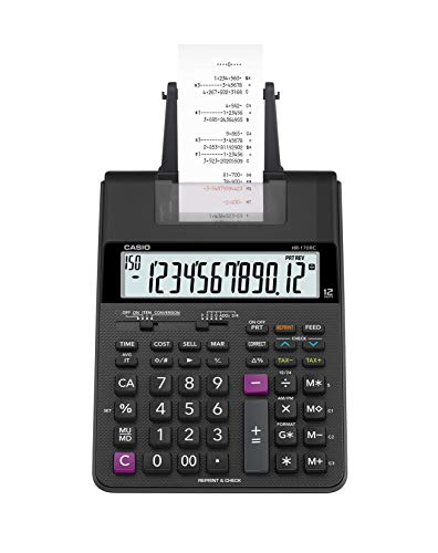 Casio HR-170RC Plus Mini Desktop Printing Calculator, Assorted