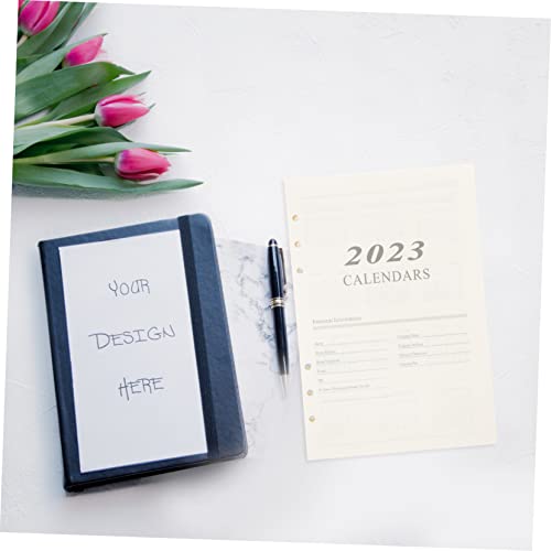 5pcs 1 Plan This Refill Journal Refills Lined Paper Working Supply Office Accessory) Binder Paper Teacher Planner 2022-2023 English Lined Paper Office Supplies Notebook White (Whitex5pcs 20.5x