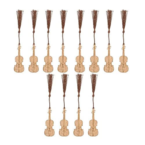 Bookmark 12pcs Solid Wood Bookmark Funny Violin Book Marks Creative Fashion Reading Page Markers for Ladies Page Markers Exquisite