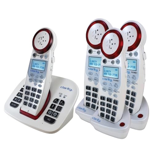 Clarity XLC8 Amplified Cordless Bluetooth Landline Phone for Seniors, Elderly, Hard of Hearing, Hearing Impaired | 50dB Home Phone w/Built-in Telephone Amplifier, Loud Ringer, Talking Caller ID