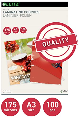 Leitz iLAM A3 175 Micron Glossy Laminating Pouch (Pack of 100)