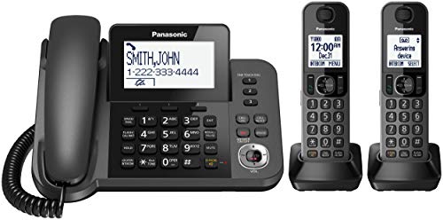 Panasonic 6.0 Dect Corded Plus 2-Cordless Handset Phone Telephone Black