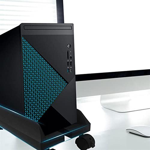 GERRIT CPU Stand CPU Holder Stand, Mobile Desktop PC Tower Stand with Rolling Wheels, Floor PC Mainframe Bracket, Adjustable Width Universal PC Holder Cart Computer Tower Stand