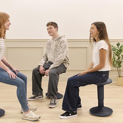 Back2School Express Adjustable Height Active Learning Wobble Stool, Black