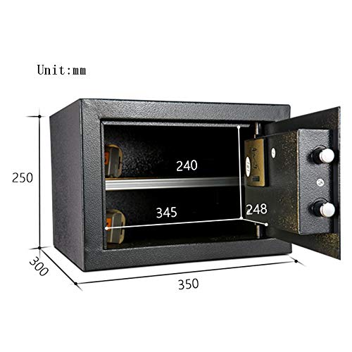 ntumLeap Safe Safes All Steel Anti-Theft Safe,Black Household 25Cm Into The Wall Safe Office/Home/Hotel Electronic Password Safty Deposit Box Safe Cabinet/Black Safe,