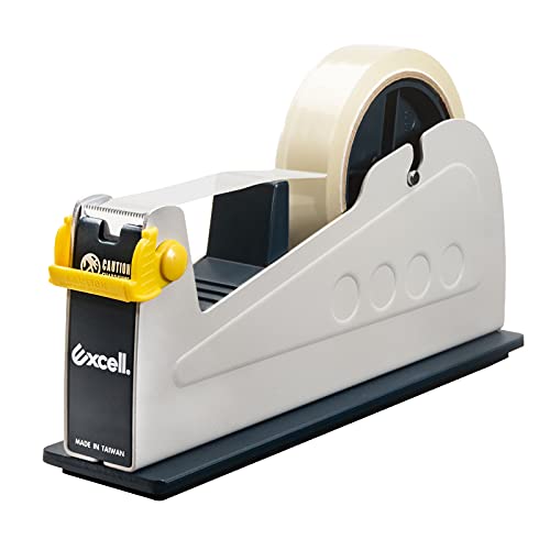 Excell ET-117 Heavy Duty Steel Desk Tape Dispenser 1" Wide 3" Core