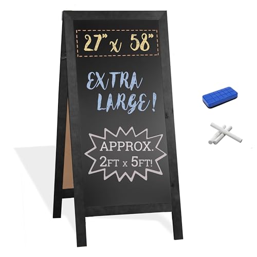 Ilyapa A Frame Chalk Board Easel Sign 27x58 in - Sandwich Signs Outdoor
