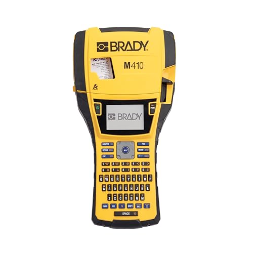 Brady M410 Handheld Portable Label Printer Kit with Product and Wire ID Software, Carrying Case, Rechargeable Battery and Charger, Magnetic and Utility Holders, 11.5" H x 6" W x 3.5" H
