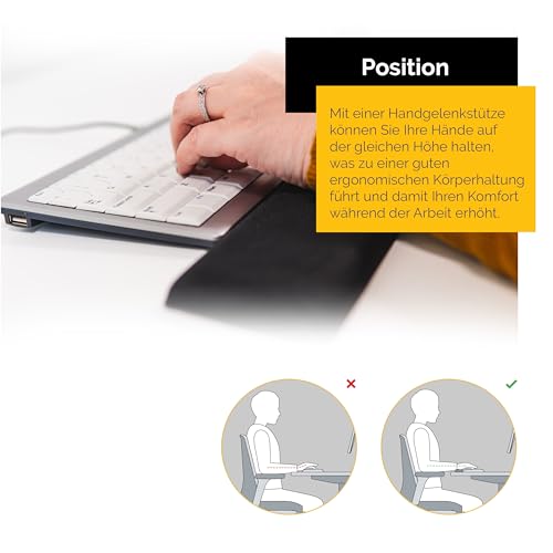 BakkerElkhuizen BNETWRC Wrist Rest Trapezium Compact Black