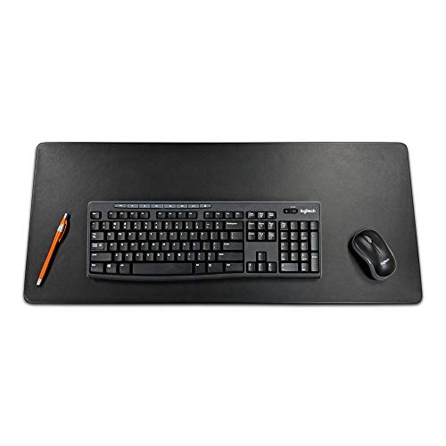 Black Leather 30" x 12.5" Keyboard/Mouse Desk Mat
