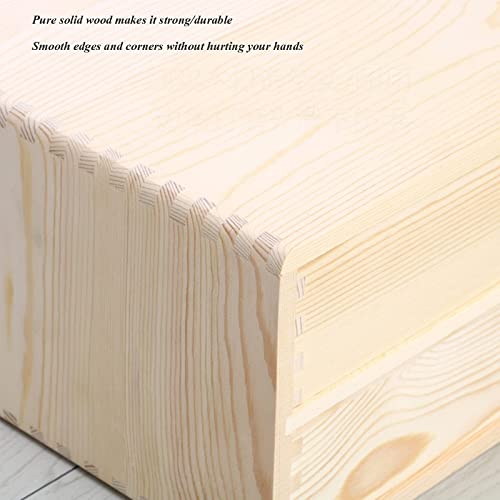 EliteBloom Drawer Type Multi Layer A4 Flat File Cabinet - Desktop Solid Wood Storage Box, File Organizer, Office Supplies Organizer for Home Office Counter Craft Decoration,3 Layers