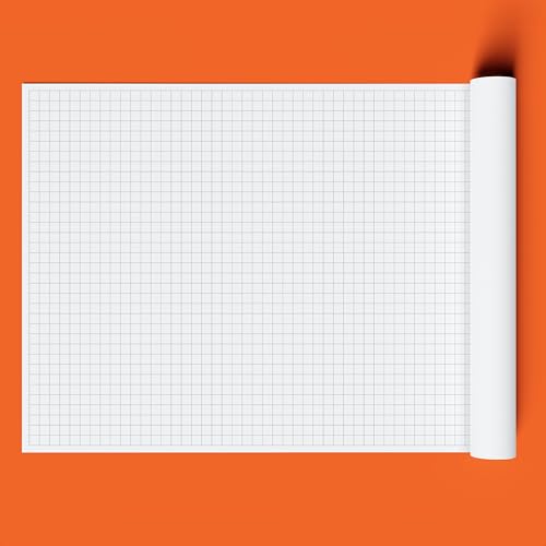 Geyer Instructional Products - 36" x 120" Large Graph Paper Roll, 1" Black Grid, Ideal for School Classroom Graphing, Designing Blueprints and Floorplans, Tabletop Gaming and Custom Mapping