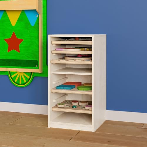 Classroom Essentials Kid Friendly Commercial Deluxe Natural Birch Plywood Puzzle Holder