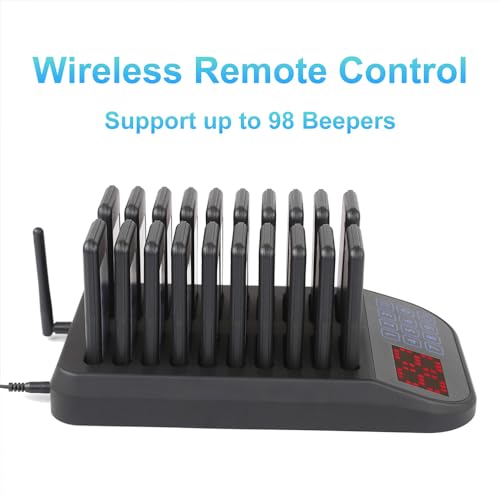 LOUKIENE Restaurant Pager System, 20 Beepers, Wireless Calling System