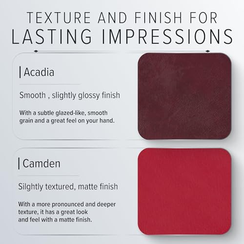 Gallery Leather Large Address Book with Alphabetical Tabs up to 480 Records, Leather Notebook Hardcover, Telephone and Address Books - 9x7, Desk Address, Camden Violet