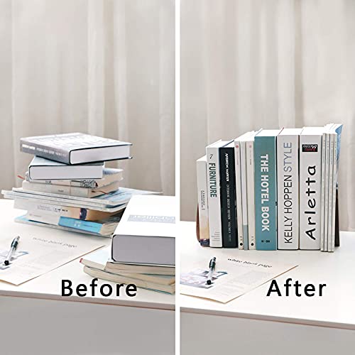muso wood Walnut Book Ends for Shelves, 2 Pairs