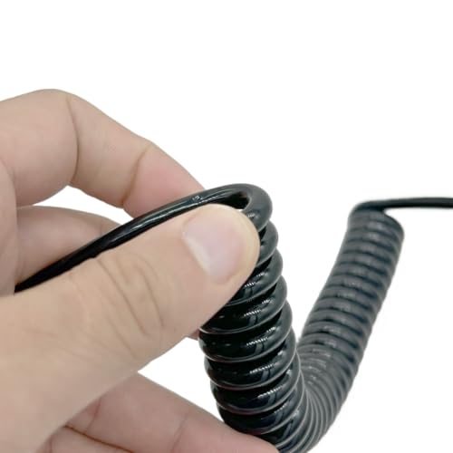 3 Core Coiled Extension Cable 14-24AWG 2.5m/5.0m/50cm