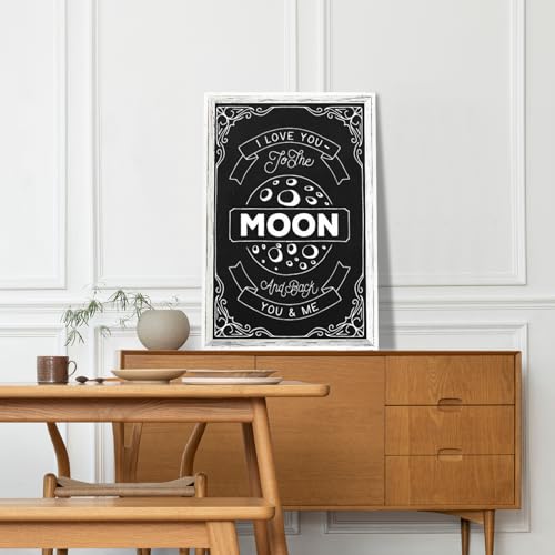 Chalk Board 36x24 Rustic Wood Framed Magnetic Blackboard for Wall Décor