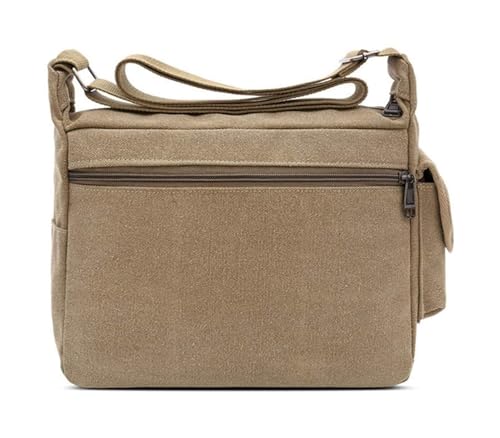 Small Vintage Messenger Bag, Small Canvas Messenger Bag for Men men Tablet Bussiness Briefcase Vintage Crossbody(Brown)