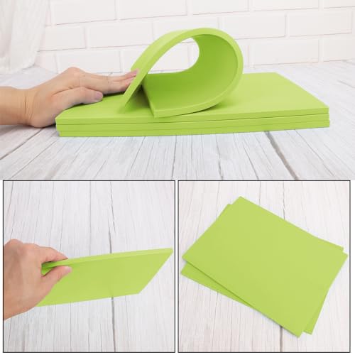 4 Pcs 8.5"x11" Rubber Carving Blocks, A4 Linoleum Blocks, Stamp Carving Blocks for Printmaking, Linocut Artists, Crafts and More,(Green) by KUKLIPJIM.