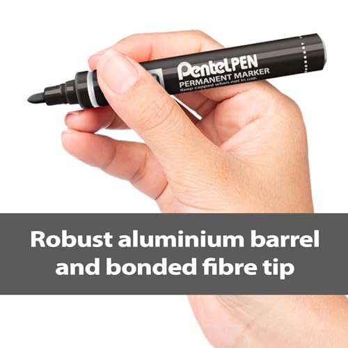 Pentel N50 Permanent Marker Bullet Tip 1.5-2mm Line Black Ref N50-A [Pack of 12]