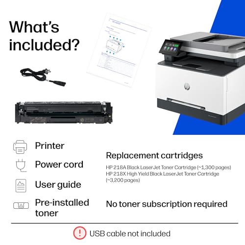 HP Color LaserJet Pro MFP 3301fdw Wireless All-in-One Color Laser Printer, Office Printer, Scanner, Copier, Fax, ADF, Duplex, Best-for-Office (499Q5F)