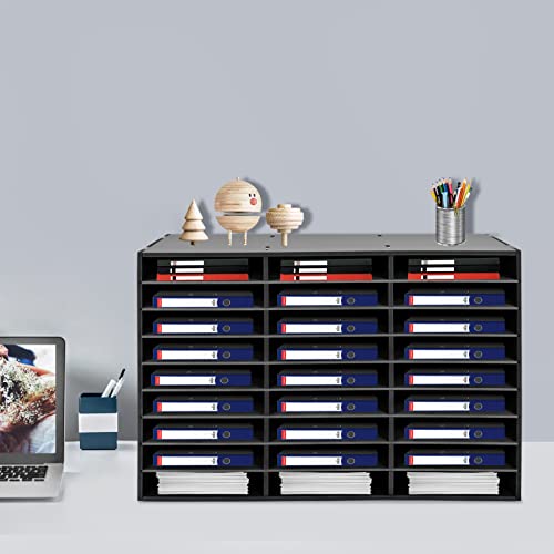 AngelcityCC Wood Mail Sorter Organizer, Literature Organizer, Student Mailbox for Classroom, Desktop Bill Paper Organizer for Office Home School