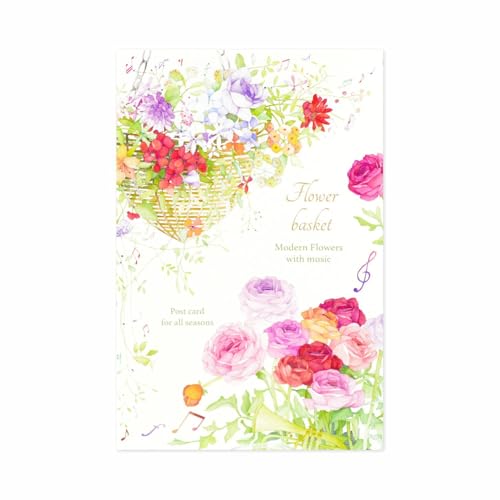Flower Basket Postcard Pad by Frontia