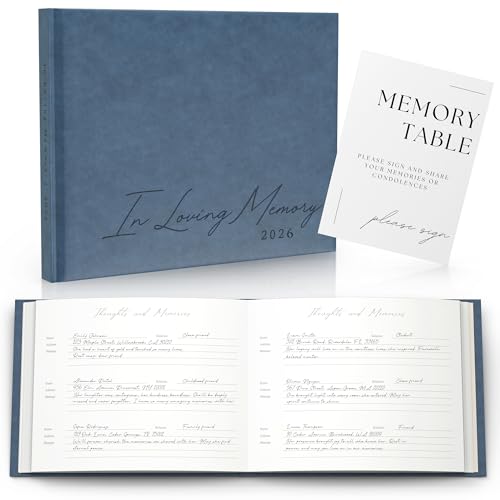 Funeral Guest Book 2026 Celebration Of Life Memorial Service - Custom Year