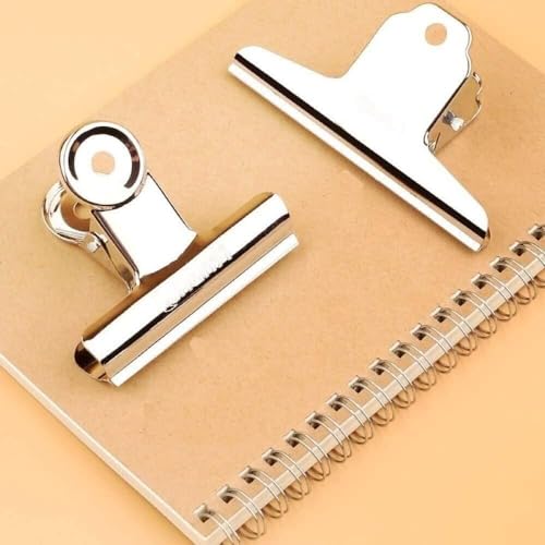 HANLIMAN Stationery Clip Binder Clips,Paper Stationary Clamps,Metal Bulldog Clips, Extra Large Bulldog Clips, Metal Stainless Steel Hinge Clip Folder Binder 145mm (Color : 145mm*6pcs)