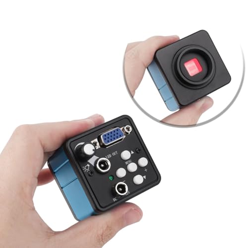 Microscope Accessories Kit 13MP 1080P VGA Industrial Video Digital Microscope Camera with LED Light C Mount for Soldering Repair Microscope Slides
