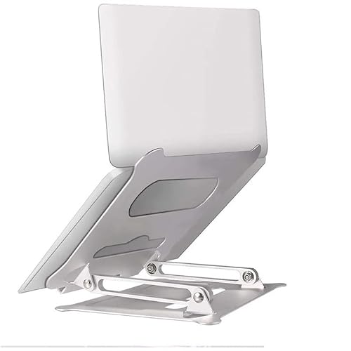 QERTYHJK Laptop Stand Aluminium Adjustable Portable Table Vertical Foldable Flexible Holder