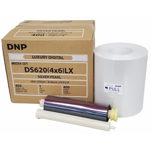 DNP DS620A Printer Luxury Media, 4x6" Silver Pearl Roll, 400 Prints