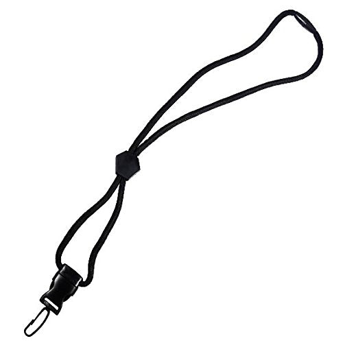 Bulk 100 Pack - Black Heavy Duty Lanyards with Detachable Plastic Hook by Specialsit ID