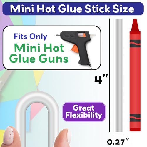 Innovative Haus Mini Hot Glue Sticks for Mini Glue Guns, Clear, 600 Pack