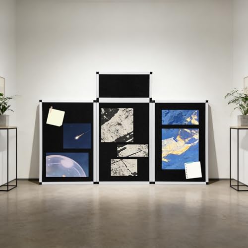 TuiLesoung 3+1 Panel Trifold Poster Board, Double-Side Display Board 24x35"