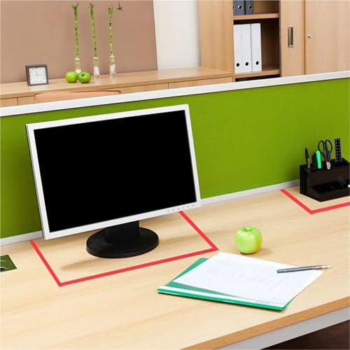 HongJP Whiteboard Tape 12roll 66M 3mm Graphic Chart Tape Art Whiteboard Marking Thin Dry Erase Self-Adhesive Artist(Red)