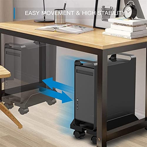 FATALE Computer Tower Stand Adjustable Mobile Cart Stand, Computer Tower Desktop Stand, CPU Rolling Stand, Stand with Locking Casters Computer Stand