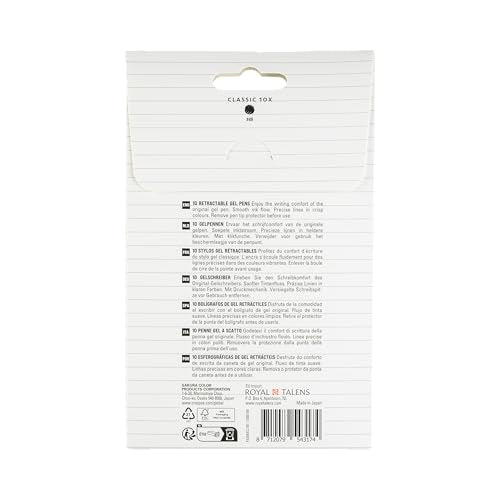 Gelly Roll Classic Retractable Gel Pens, 10-Pack Black (9 + 1 for free)