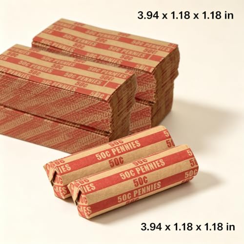 Penny Coin Wrappers,Paper Coin Roll Wrappers,Flat Tubular,