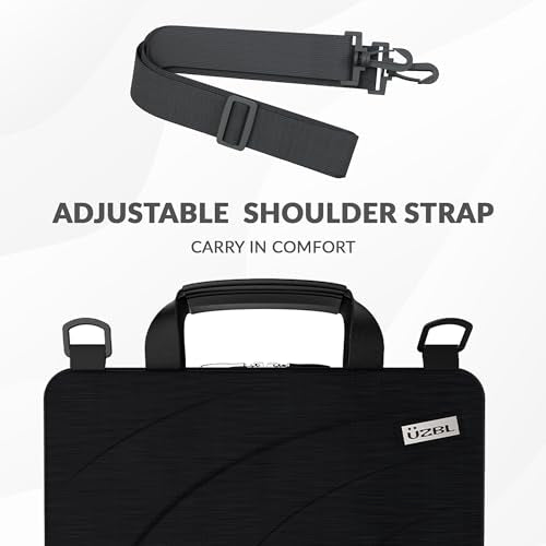 UZBL 13-14 Inch Always-on Chromebook Protective Hard Case with Adjustable Shoulder Strap and Carrying Handles (20 Pack)
