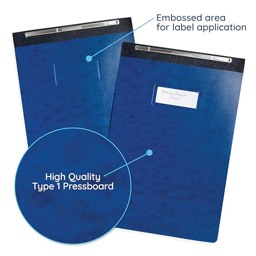 Blue Summit Supplies 10 Pressboard Report Covers, 11x17, 3" Capacity, Navy
