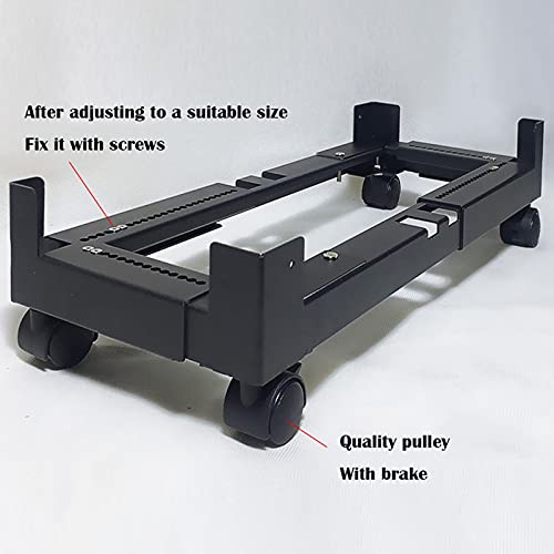 JIQHOHX CPU Holder CPU Stand, Computer Tower Stand, Computer CPU Stand Cart with Protective Sides CPU Holder with 4 Caster Wheels Bracket Computer Stand (A)
