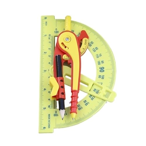 QVEZPRYX 15cm Semi Circular Protractor Compasses Set