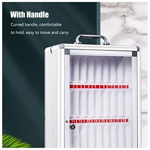 DFEDHF 48 Slots Mobile Phone Storage Cabinet, Lockable Wall Mounted Phone Safe Deposit Box, with Handle, Number & EVA Inner, for School, Factory, Examination0 (Onecolor-12)